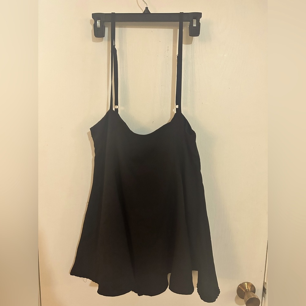 Black skirt with shoulder straps